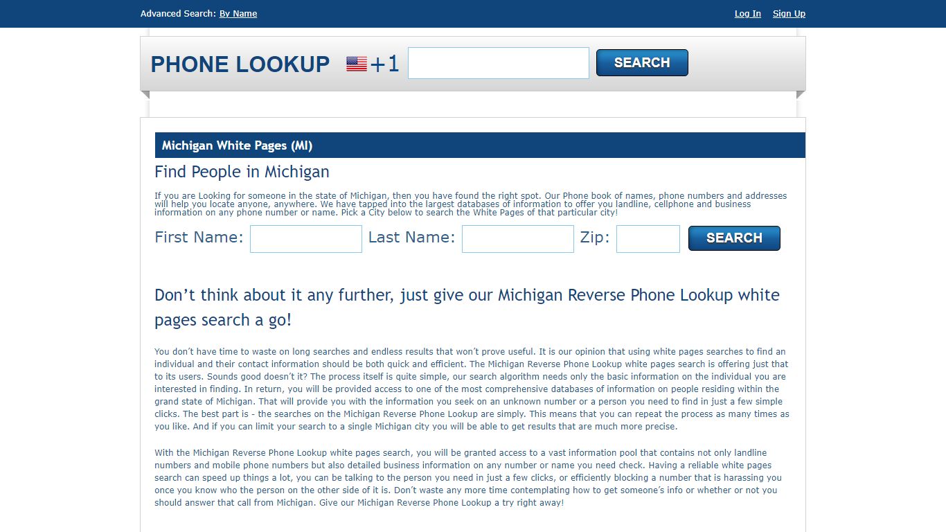 Michigan White Pages - MI Phone Directory Lookup